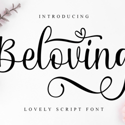 beloving lovely script trending fonts - digital font