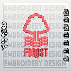 Nottingham Forest Embroidery Designs, Nottm Forest Logo Embroidery Files, Nottm Forest, Machine Embroidery Pattern