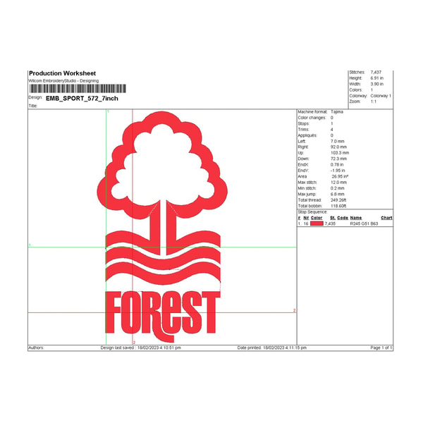 Nottingham Forest Embroidery Designs, Nottm Forest Logo Embr | Inspire ...