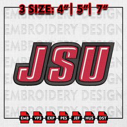 Jacksonville State Gamecocks Embroidery file, NCAA D1 teams Embroidery Designs, JSU, Machine Embroidery Pattern