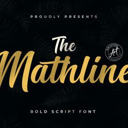 Mathline Bold Script Font Trending Fonts - Digital Font