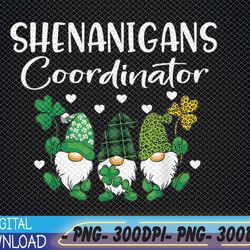Shenanigans Coordinator St Patricks Day Gnomes Green Proud Svg, Eps, Png, Dxf, Digital Download