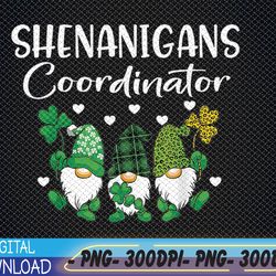 shenanigans coordinator st patricks day gnomes green proud svg, eps, png, dxf, digital download