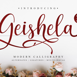 Geishela Script Trending Fonts - Digital Font