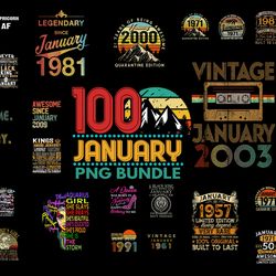 January Birthday PNG Bundle , Queen Was Born In January, King Was Born In January , January Girl Png , birthday for blac