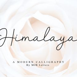 Himalaya Modern Calligraphy Trending Fonts - Digital Font