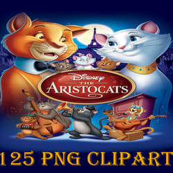 125 aristocrats digital clipart, aristocats png digital download, svg file cut digital download