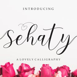 Sehaty Lovely Script Trending Fonts - Digital Font