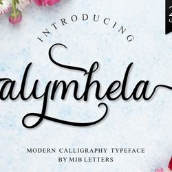 Alymhela Beautiful Script Trending Fonts - Digital Font