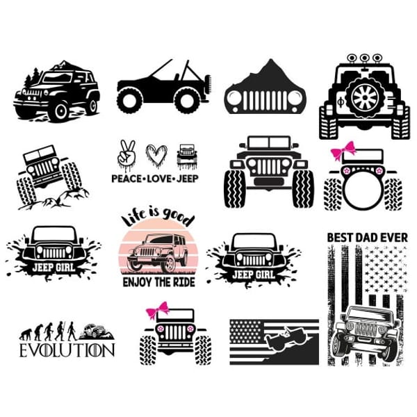 Jeep Bundle Svg, Jeep Svg, Vector File, Instant Download Off - Inspire ...
