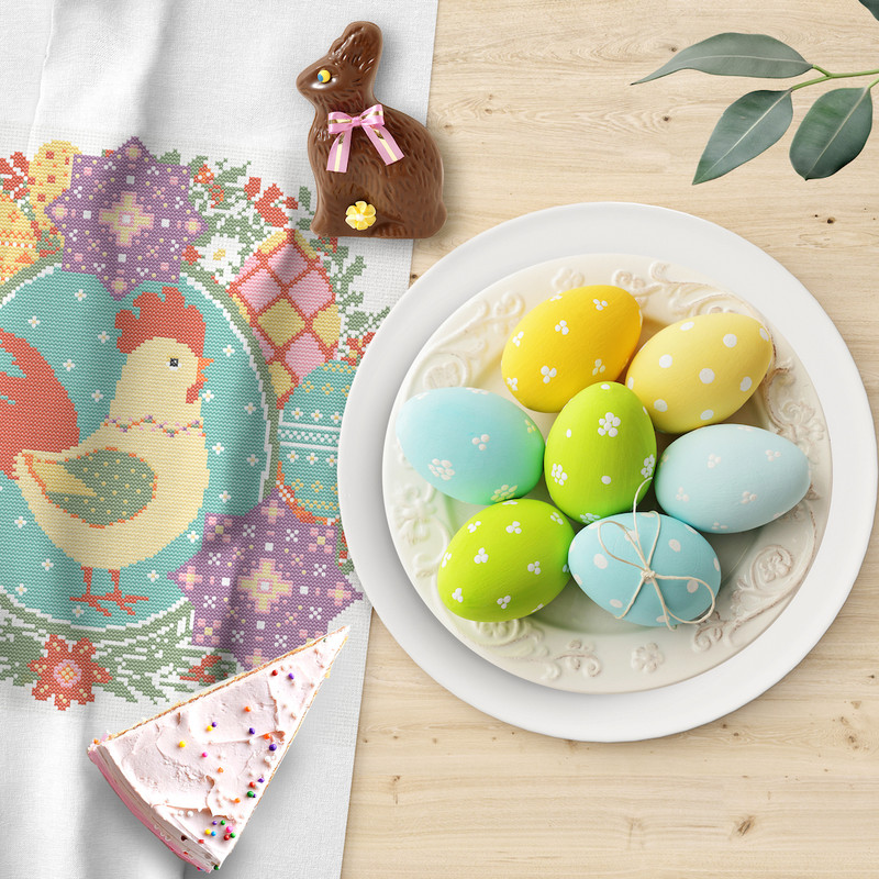 6 Easter Spring Rooster cross stitch pattern.jpg