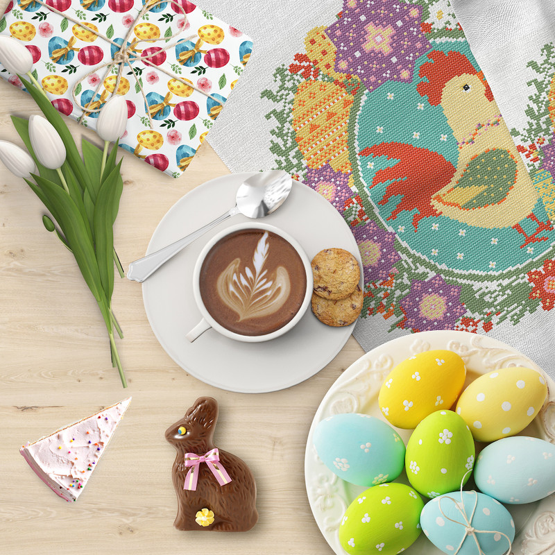 7 Easter Spring Rooster cross stitch pattern.jpg