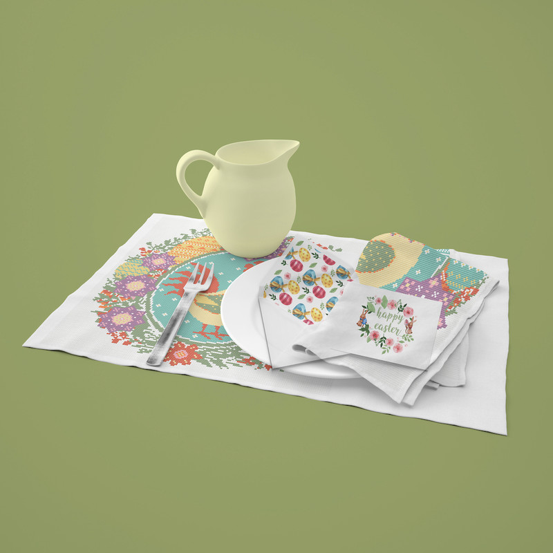 12 Easter Spring Rooster cross stitch pattern.jpg