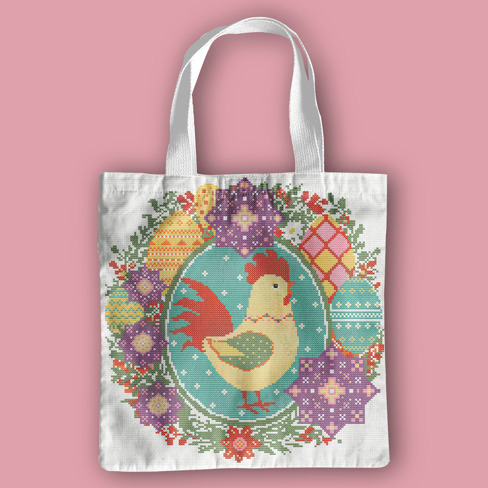 13 Easter Spring Rooster cross stitch pattern.jpg