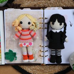 Wednesday & Enid crochet pattern amigurumi Eng PDF