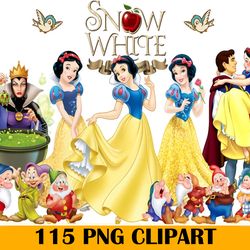 115 snow white png clipart, princess instant digital download png digital download