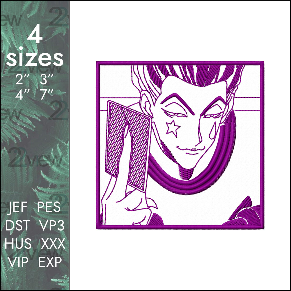 hisoka hunter machine embroidery design