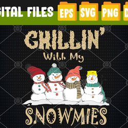 Fun With My Snowmies Funny Ugly Christmas Pajama Xmas Svg, Eps, Png, Dxf, Digital Download