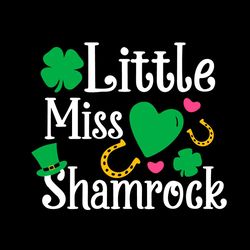 St Patricks Day Little Miss Shamrocks SVG Graphic Designs Files
