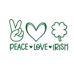 peace love irish st patricks day shamrocks svg cutting files