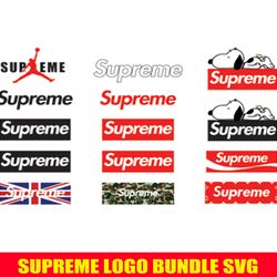 logo supreme bundle svg, fashion brand svg, silhouette svg files, cricut svg
