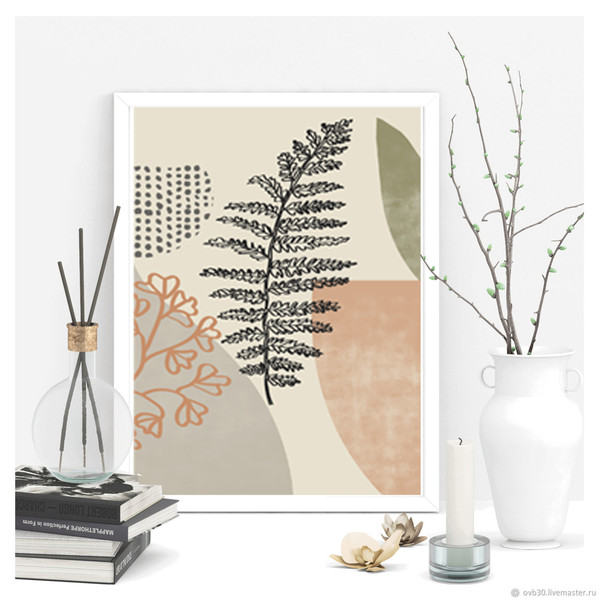 Three botanical leaf posters easy to download