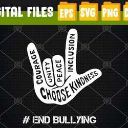 Unity Day 2022, Anti Bullying Love Sign End Bullying, Orange Svg, Eps, Png, Dxf, Digital Download
