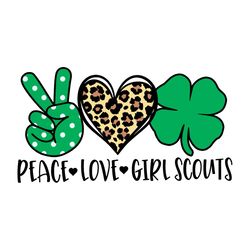 Pace Love Girl Scouts St patricks Day Irish Girl SVG Cutting Files