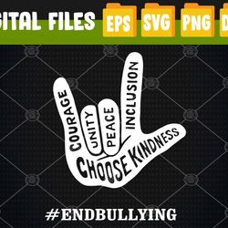 Unity Day 2022 svg, Anti Bullying Love Sign End Bullying, Orange Svg, Eps, Png, Dxf, Digital Download