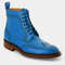Men's Handmade Blue Leather Oxford Brogue Wingtip Lace Up Derby Boots.jpg