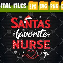 Santa favorite nurse for christmas in hospital Svg, Svg, Eps, Png, Dxf, Digital Download