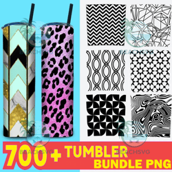 700 Tumbler Bundle Design, Sublimation Tumbler, 20oz skinny Tumbler Bundle