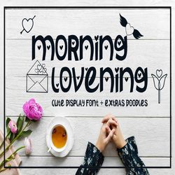 morning lovening | cute display font trending fonts - digital font