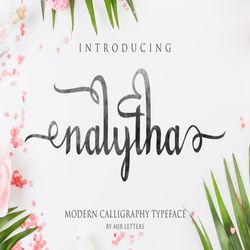 nalytha script trending fonts - digital font