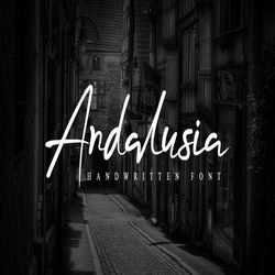 andalusia trending fonts - digital font