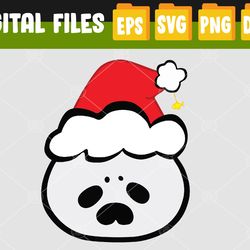 Christmas Festive Holiday Harp Seal Kawaii Cute Azarashi Svg, Eps, Png, Dxf, Digital Download