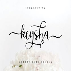 keysha script trending fonts - digital font