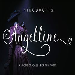 angelline script trending fonts - digital font