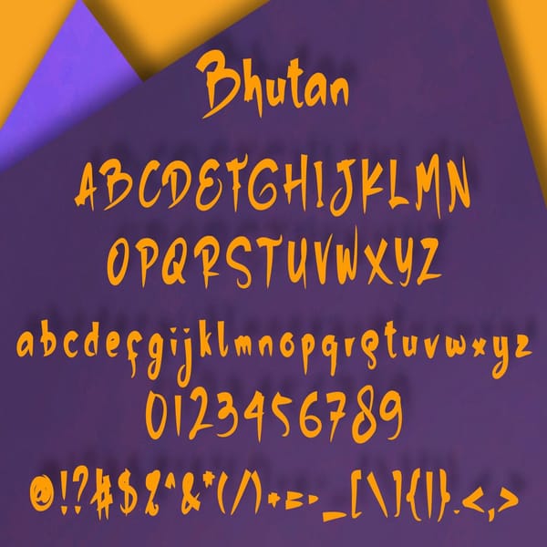 Bhutan Trending Fonts - Digital Font - Inspire Uplift
