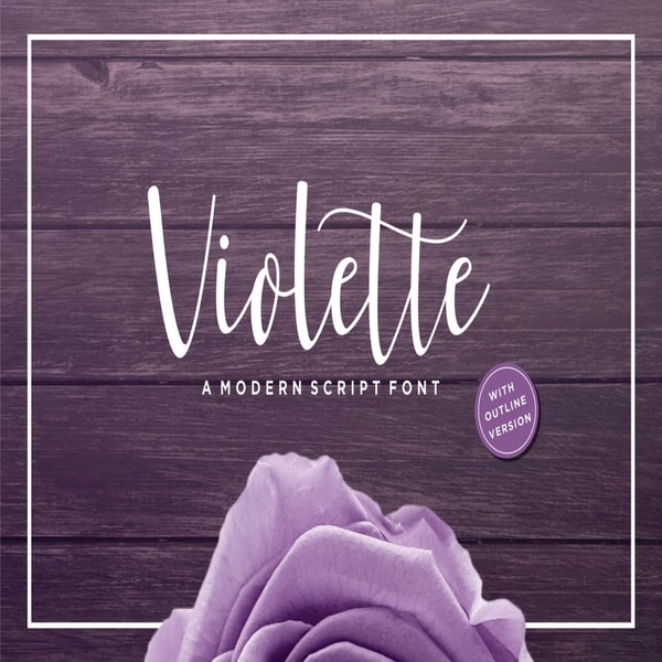 Violette In Cursive Violette – Script Font Trending Fonts - Digital Font - Inspire Uplift