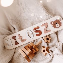 Name Busy Puzzle, Custom Name Sign, Personalized Puzzle, Montessori Toys, Baby Shower Gift, Nursery Decor Montessori