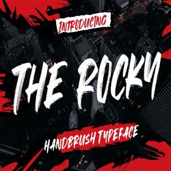 the rocky handbrush typeface trending fonts - digital font