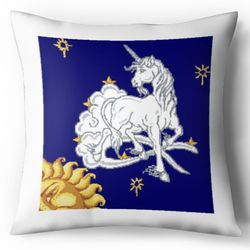 Digital - Vintage Cross Stitch Pattern Pillow - Unicorn - Cushion Cross Stitch