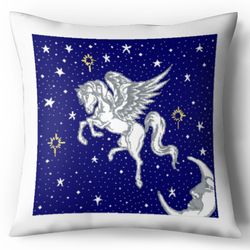 Digital - Vintage Cross Stitch Pattern Pillow - Pegasus - Cushion Cross Stitch