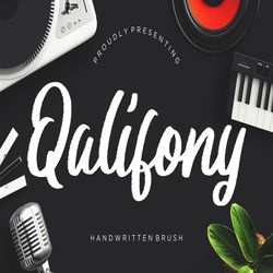 qalifony handwritten brush trending fonts - digital font
