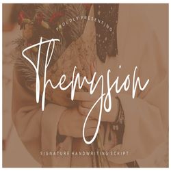 themysion signature handwriting trending fonts - digital font