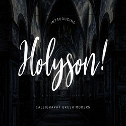 holyson calligraphy brush trending fonts - digital font