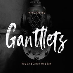 ganttlets brush script trending fonts - digital font
