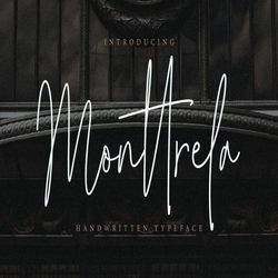 monttrela handwritten font trending fonts - digital font