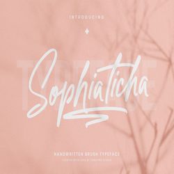 sophiaticha handwritten brush trending fonts - digital font